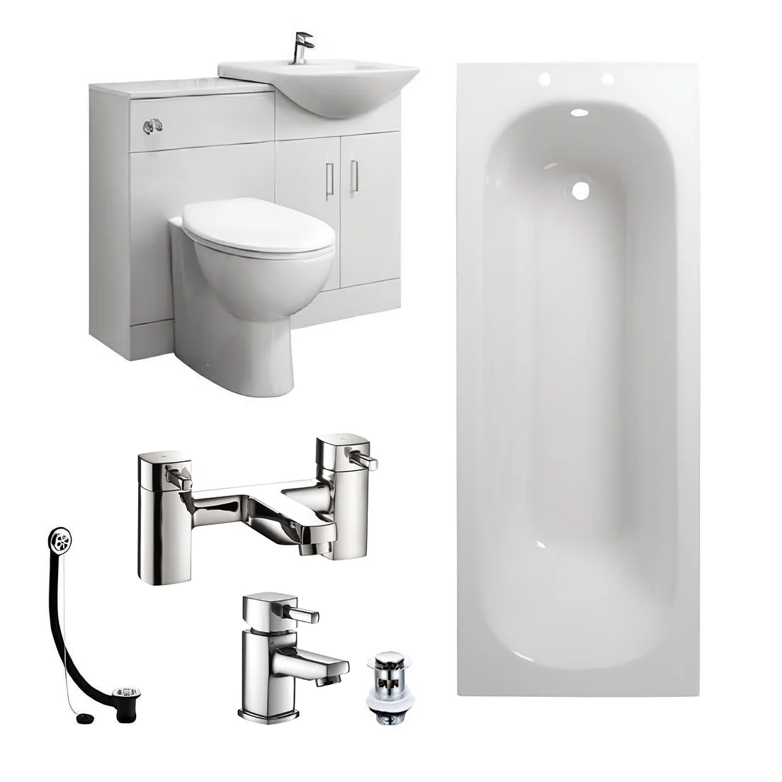 Buckingham 1500 x 700mm Complete Shower Bathroom Suite II