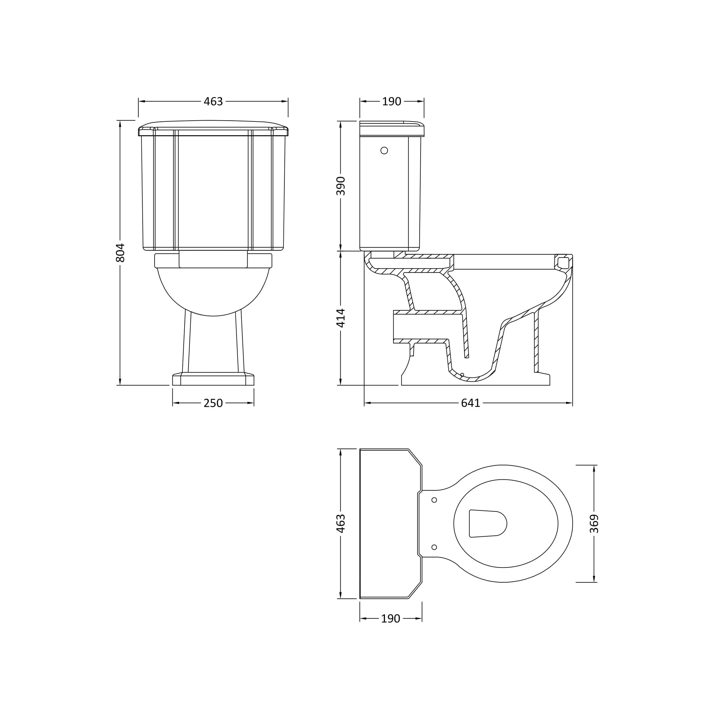 Wilmslow Traditional 1695 Freestanding Bathroom Suite - Image 11