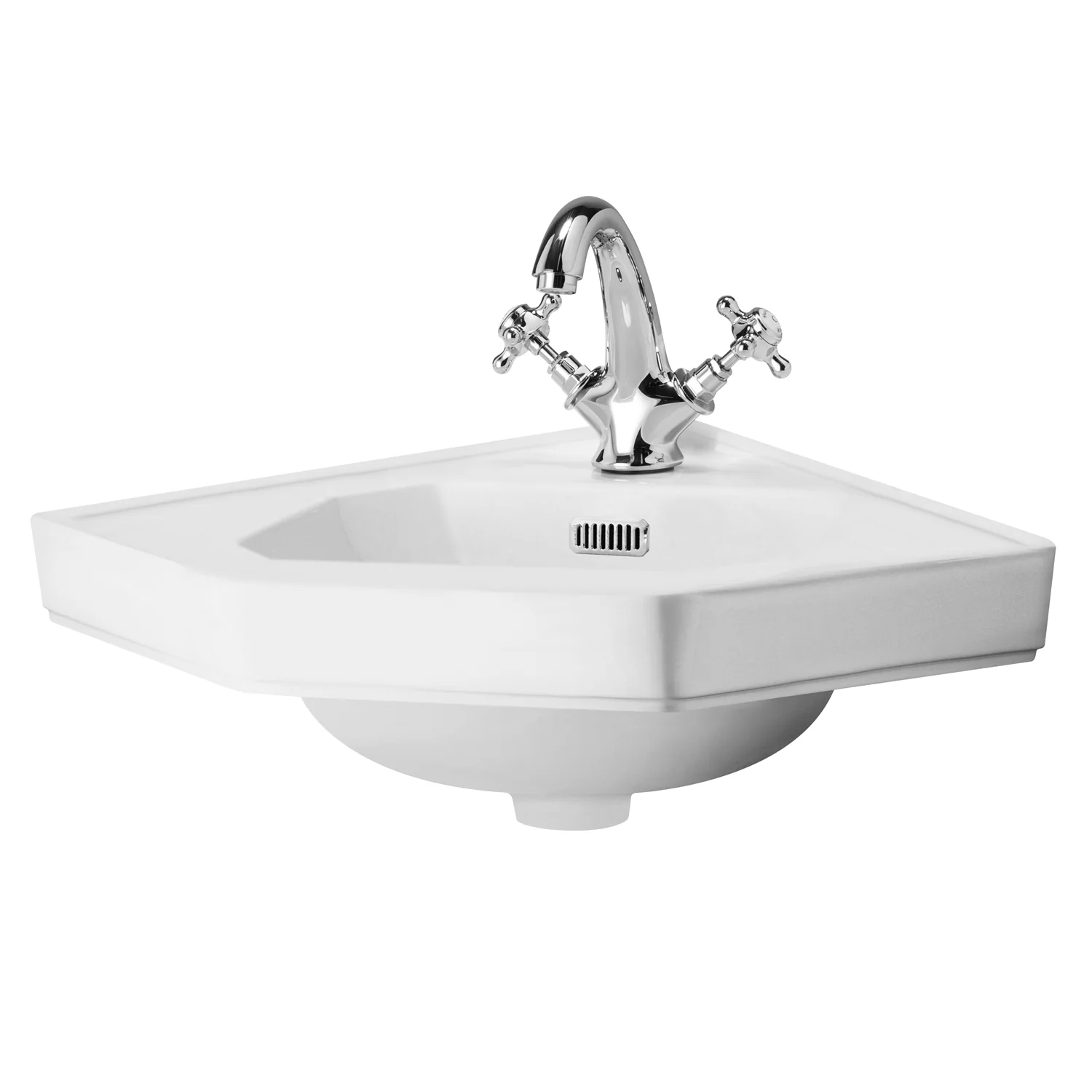 Carlton 420mm Traditional 1 Tap Hole Corner Basin