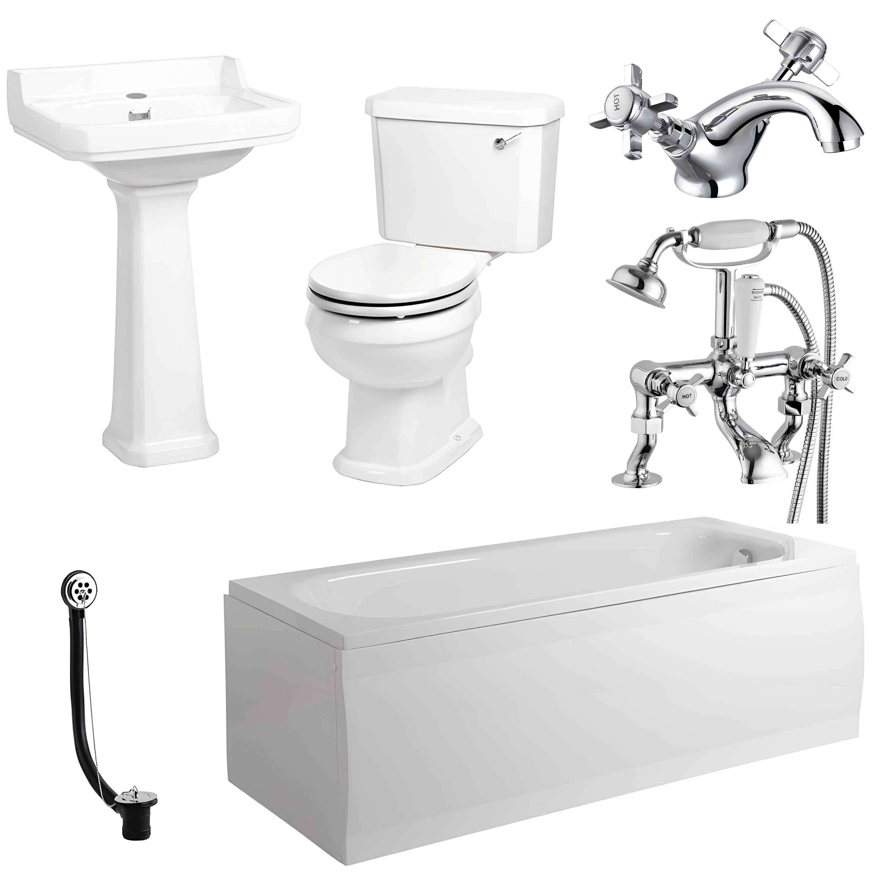 Carlton Mayford Traditional Complete Bathroom Suite 1700 x 700 - Image 2
