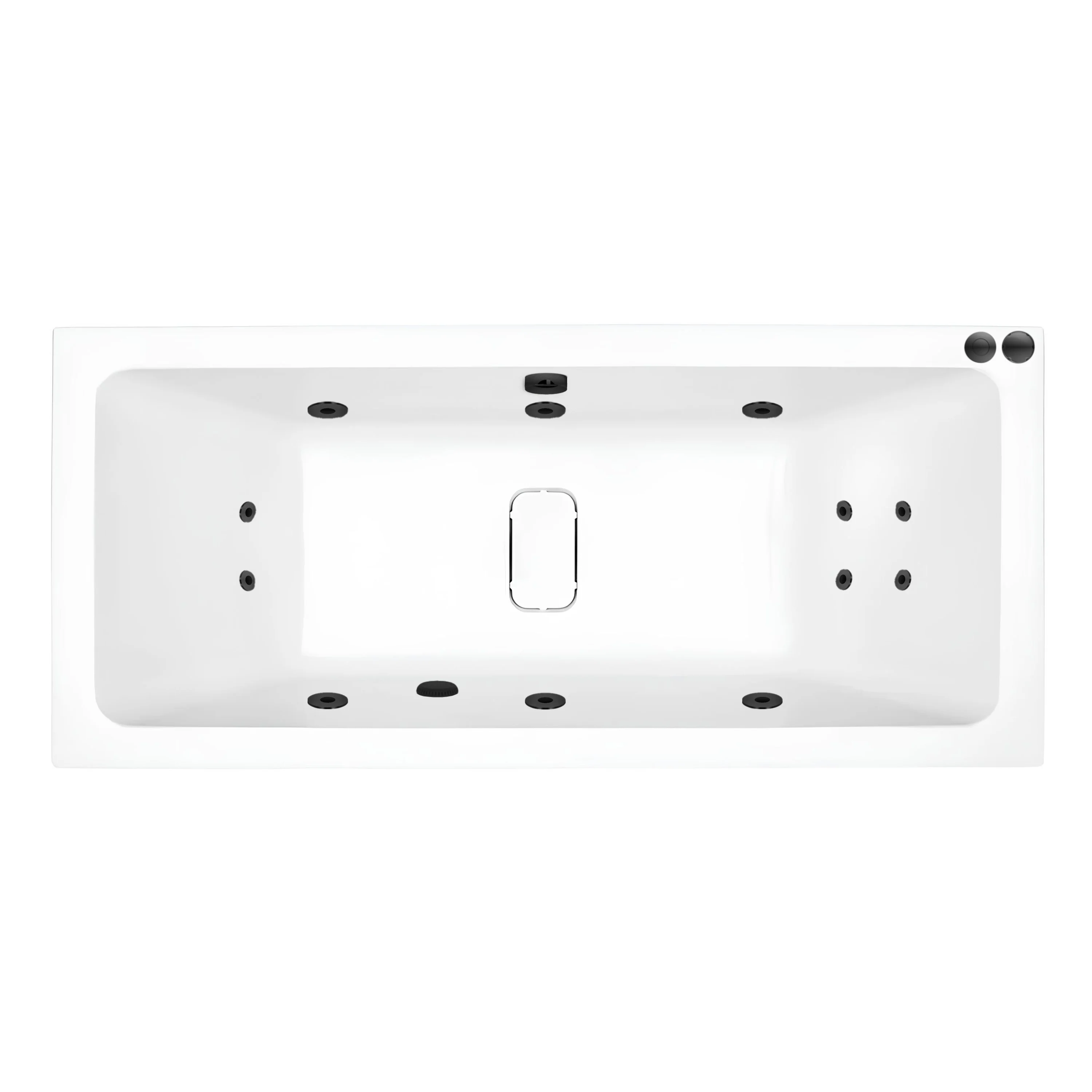 Carpi II Superdeep Double Ended Whirlpool Bath - 1700 x 750mm - Image 9