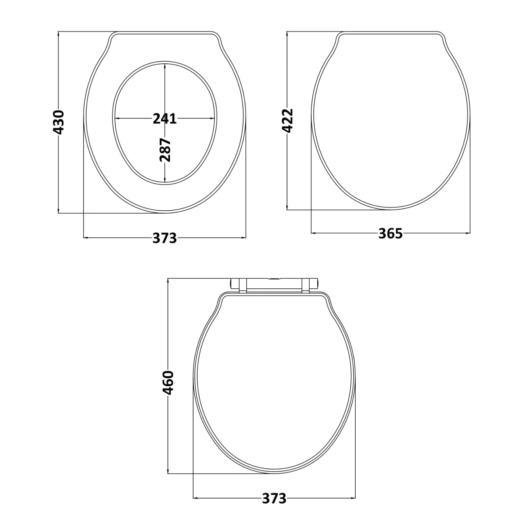 Chancery Soft Close Toilet Seat Chrome Hinges - Twilight Blue - Image 2