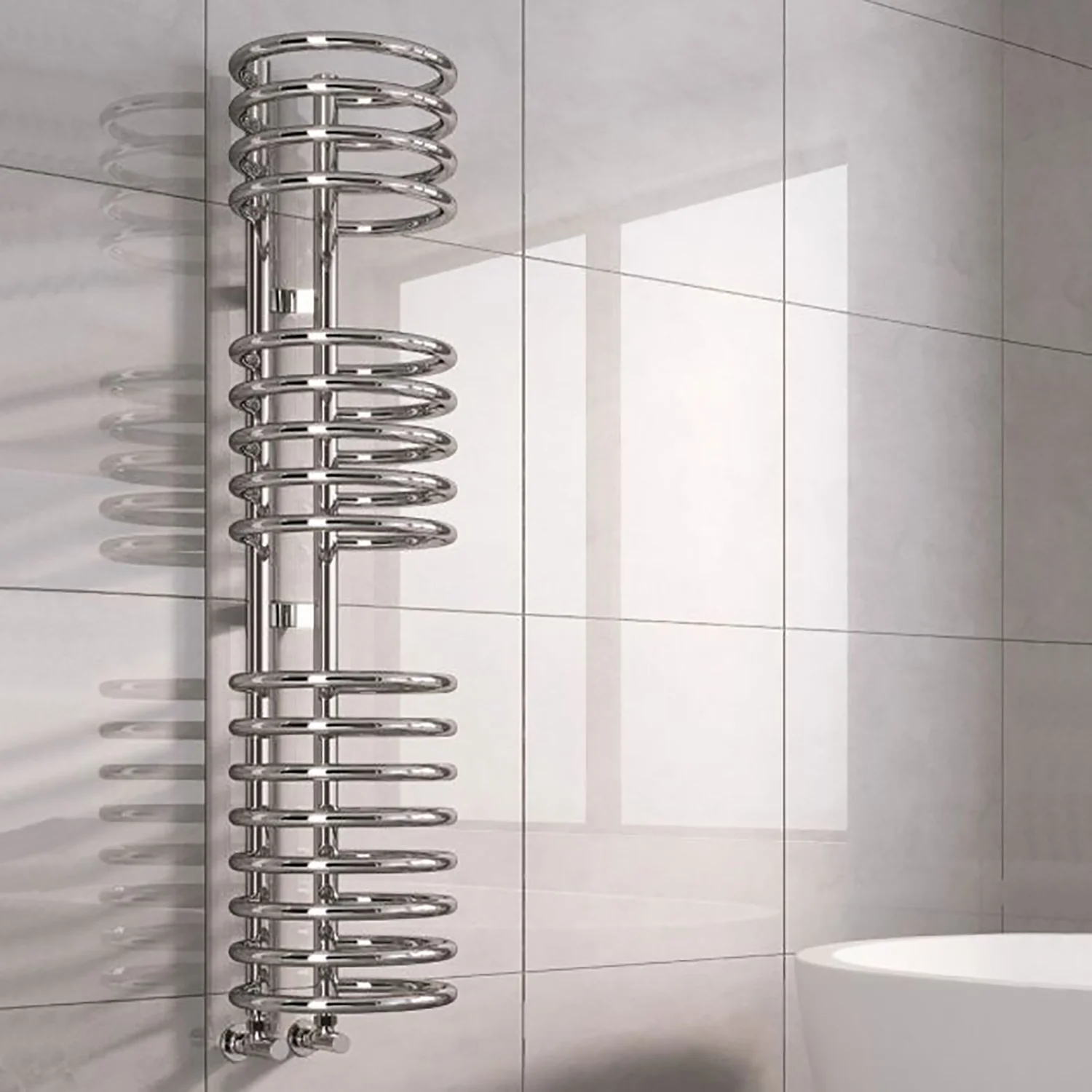 Claro Designer Heated Towel Rail 1200 x 300 - Image 2
