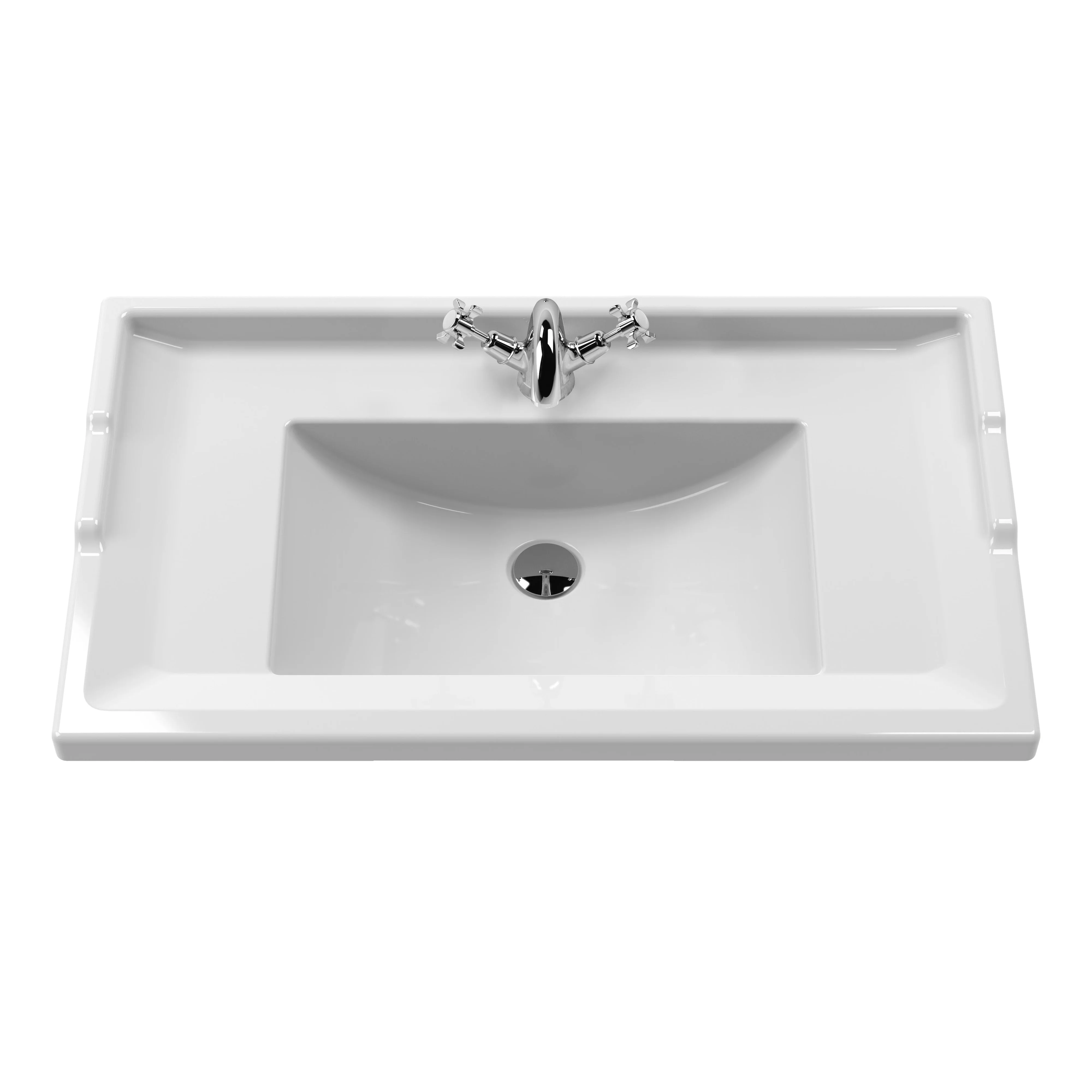 Classique 800mm Floor Standing 2-Door Unit & Edwardian Basin 1TH - Satin Anthracite - Image 2