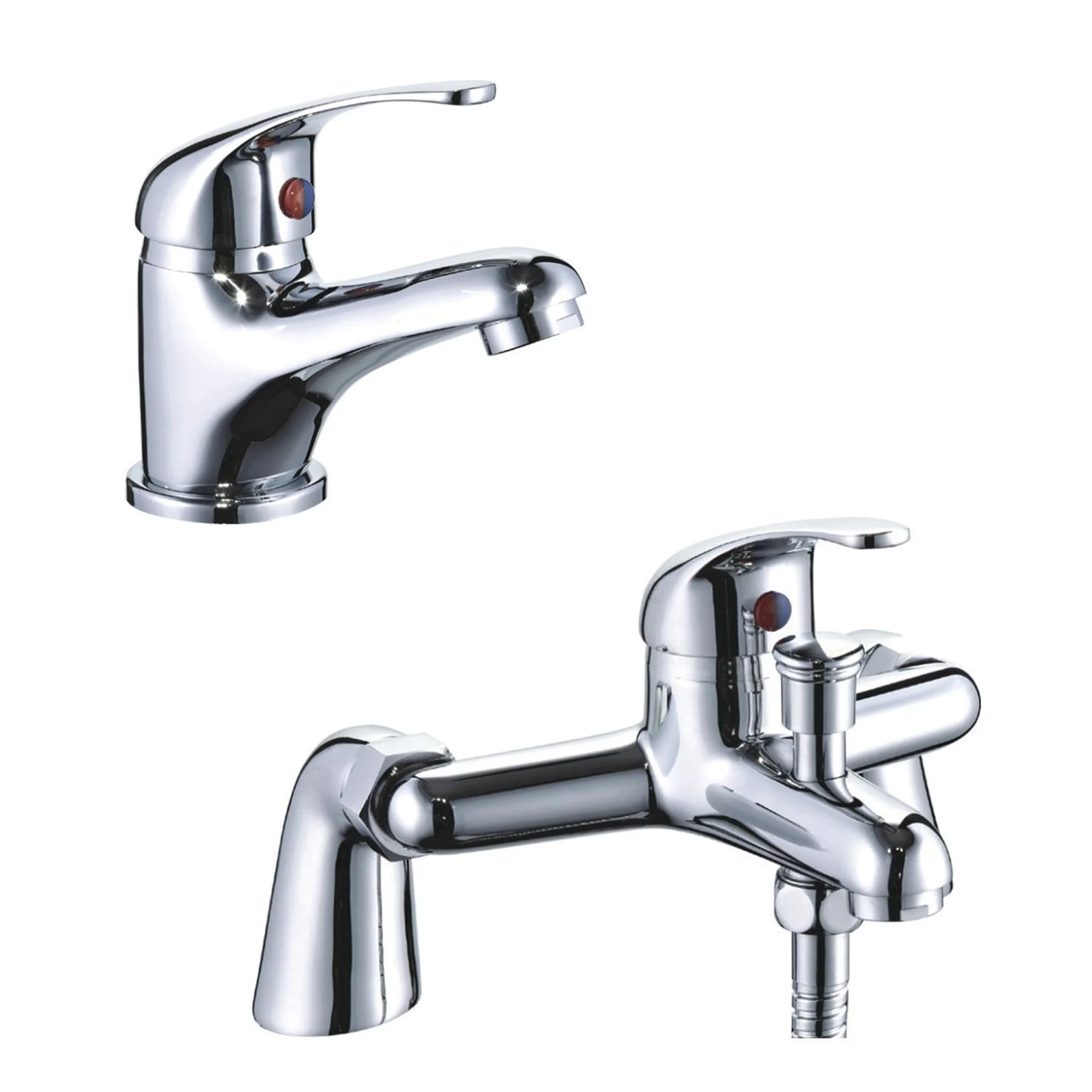 Conway Mini Mono Basin Mixer & Bath Shower Mixer Packs - Chrome