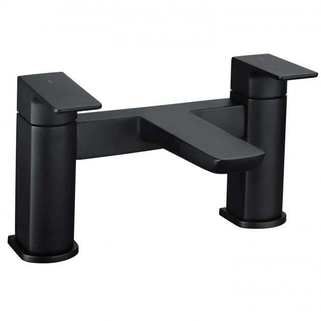 RAK Moon Dual Lever Black Bath Filler Tap