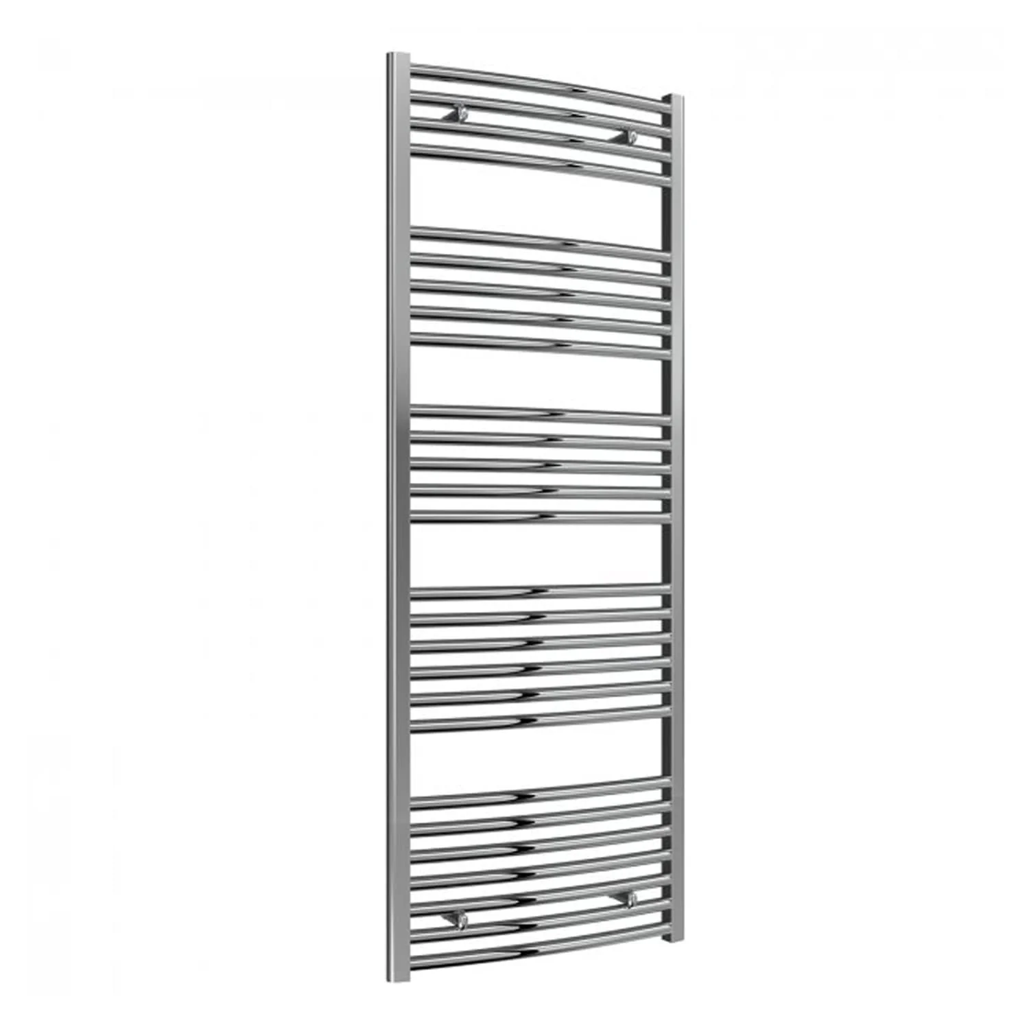 Reina Diva Vertical Curved Heated Towel Rail - Chrome - 1400 x 500mm