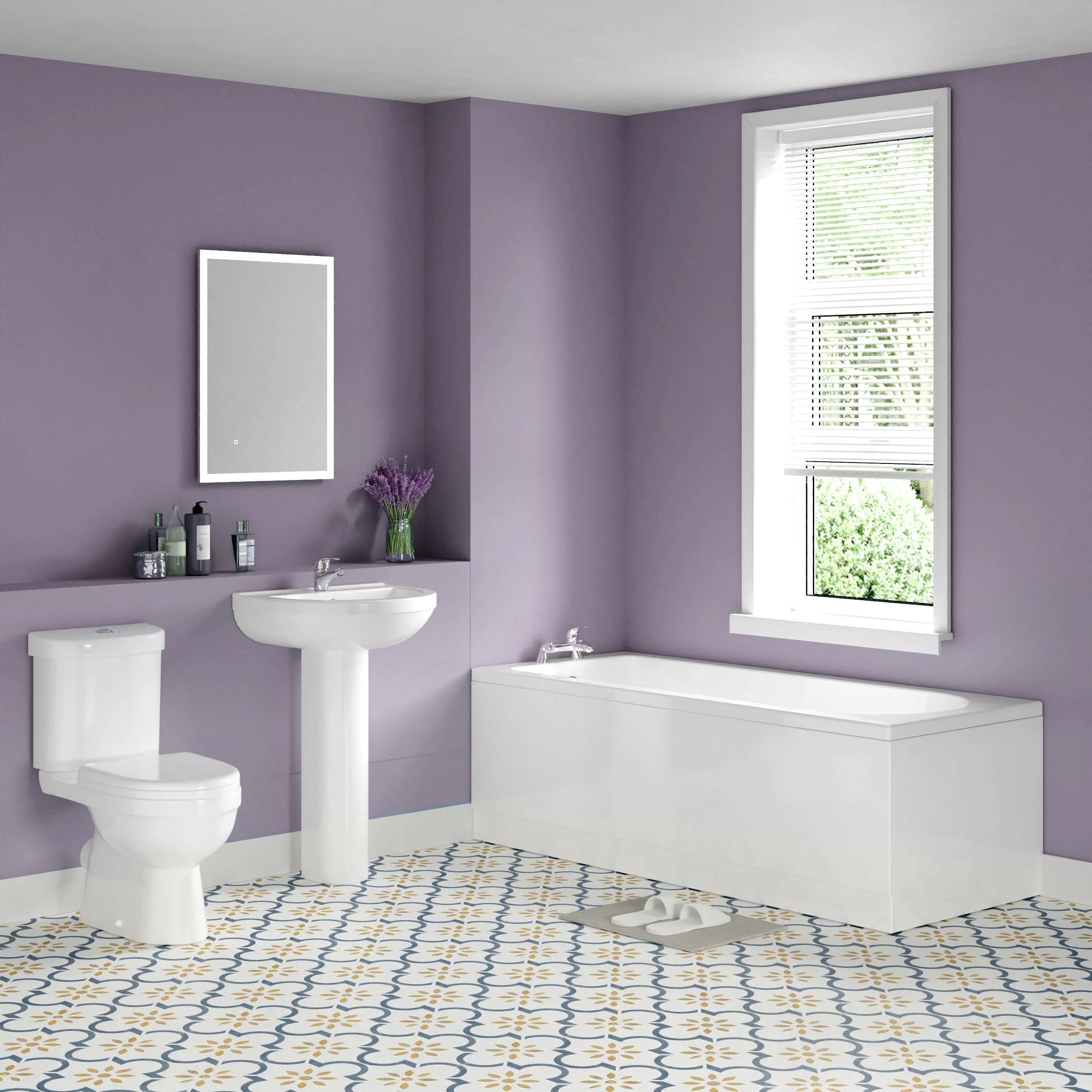 Crystalline 1700 Complete Bathroom Suite with Conway Tap Pack