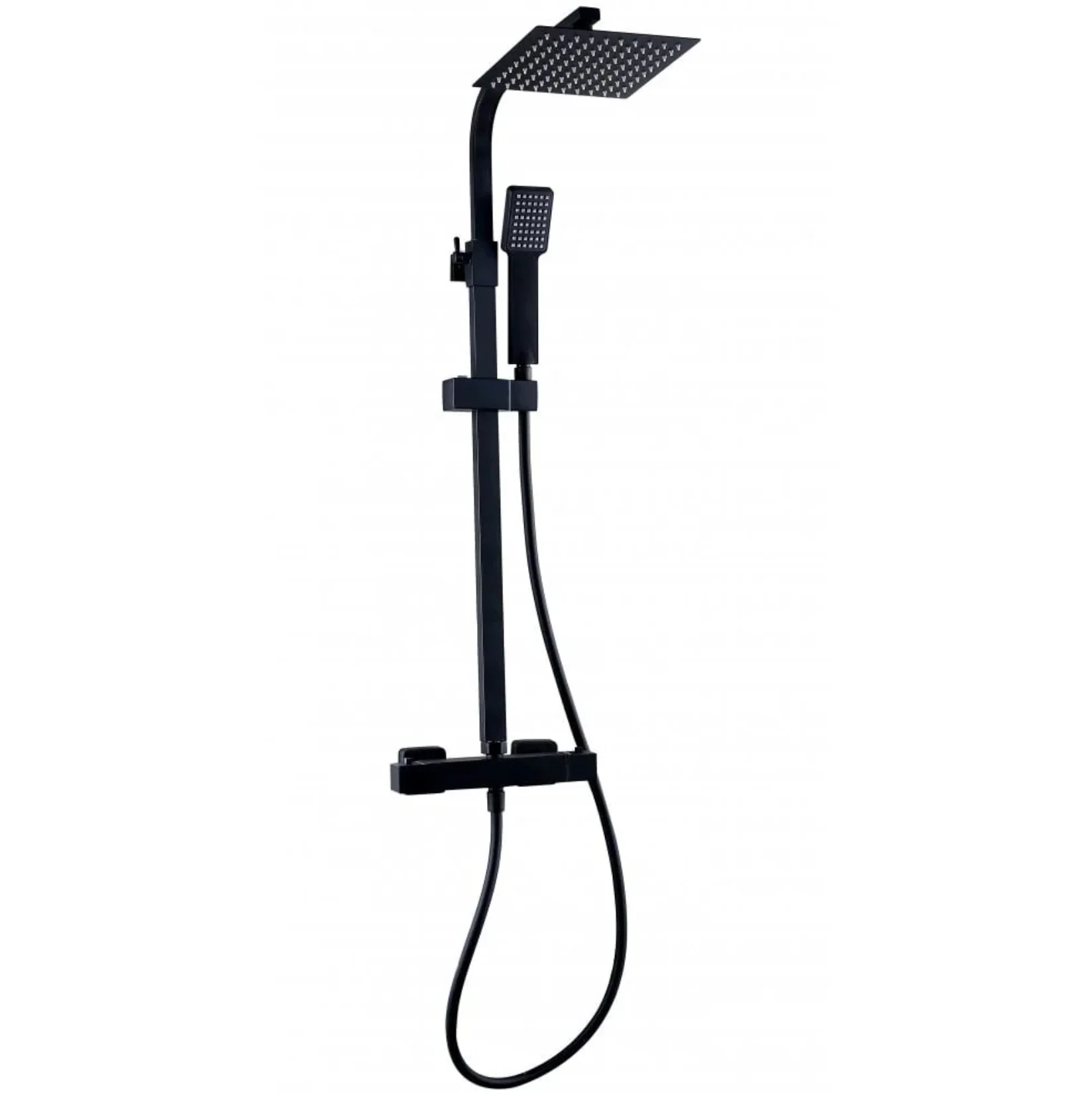 Crystalline 1700 L Shaped Combination Vanity Black Shower Bath Bathroom Suite - Image 11