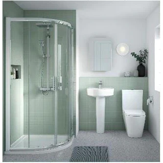 ShowerWorX Civic 900mm Quadrant Shower Enclosure Close Coupled Bathroom Suite