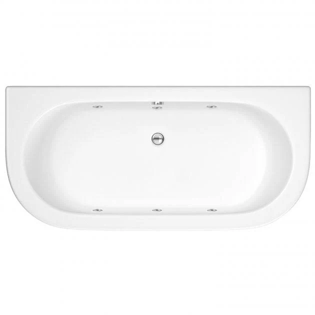 Curved Back To Wall 1700 Whirlpool & Hydrotherapy Spa Bath C/W Panel - Image 2