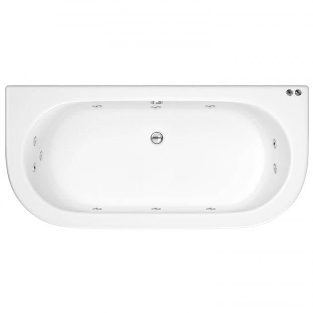Curved Back To Wall 1700 Whirlpool & Hydrotherapy Spa Bath C/W Panel - Image 3
