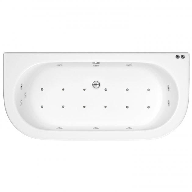 Curved Back To Wall 1700 Whirlpool & Hydrotherapy Spa Bath C/W Panel - Image 4