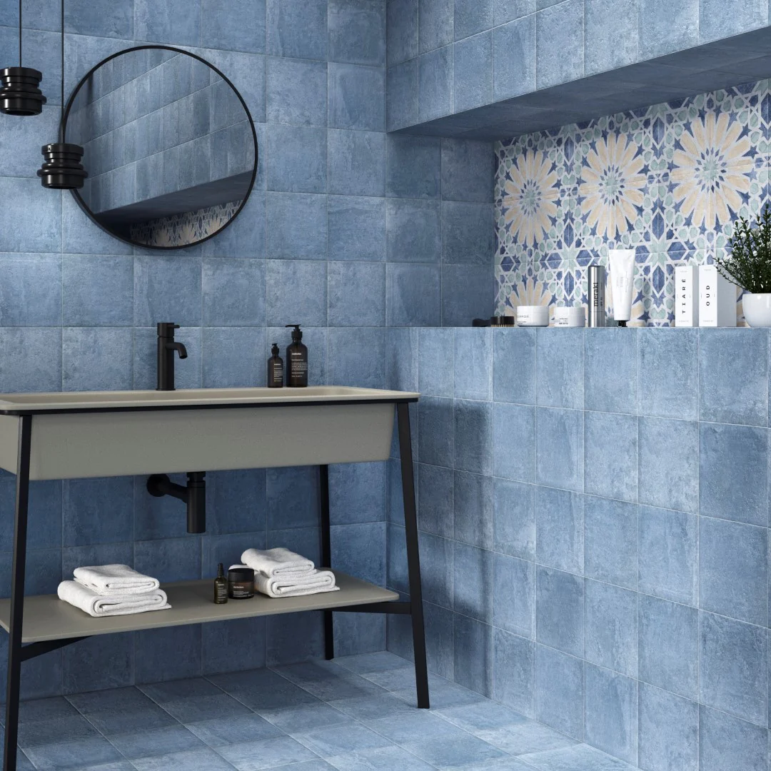 Darling Indigo Porcelain Square Tile