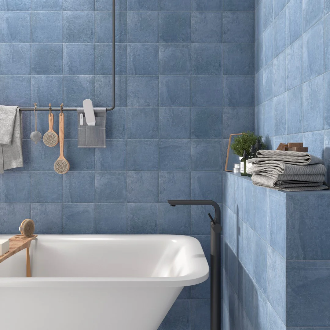Darling Indigo Porcelain Square Tile - Image 2