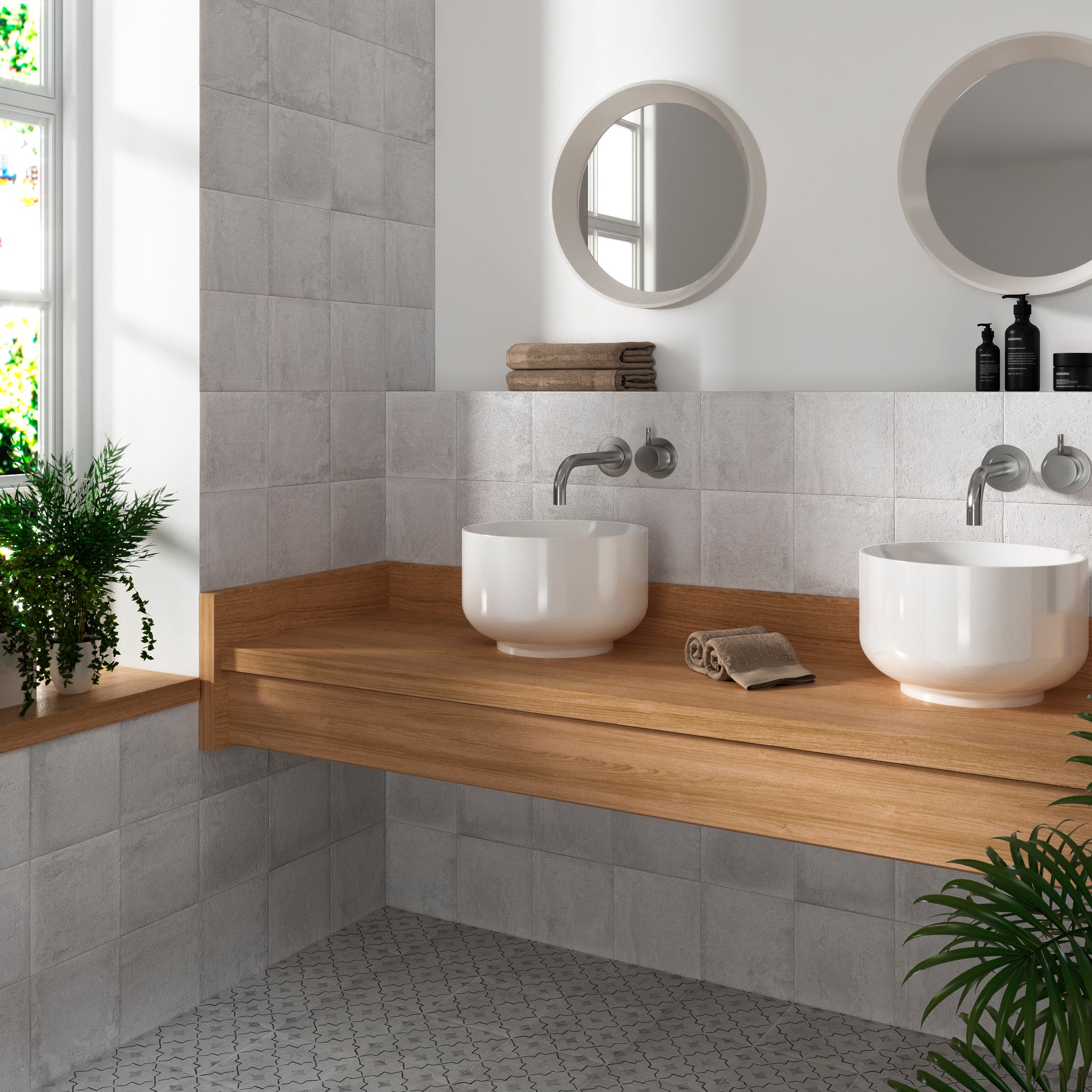 Darling Perla Grey Porcelain Square Tile - Image 2