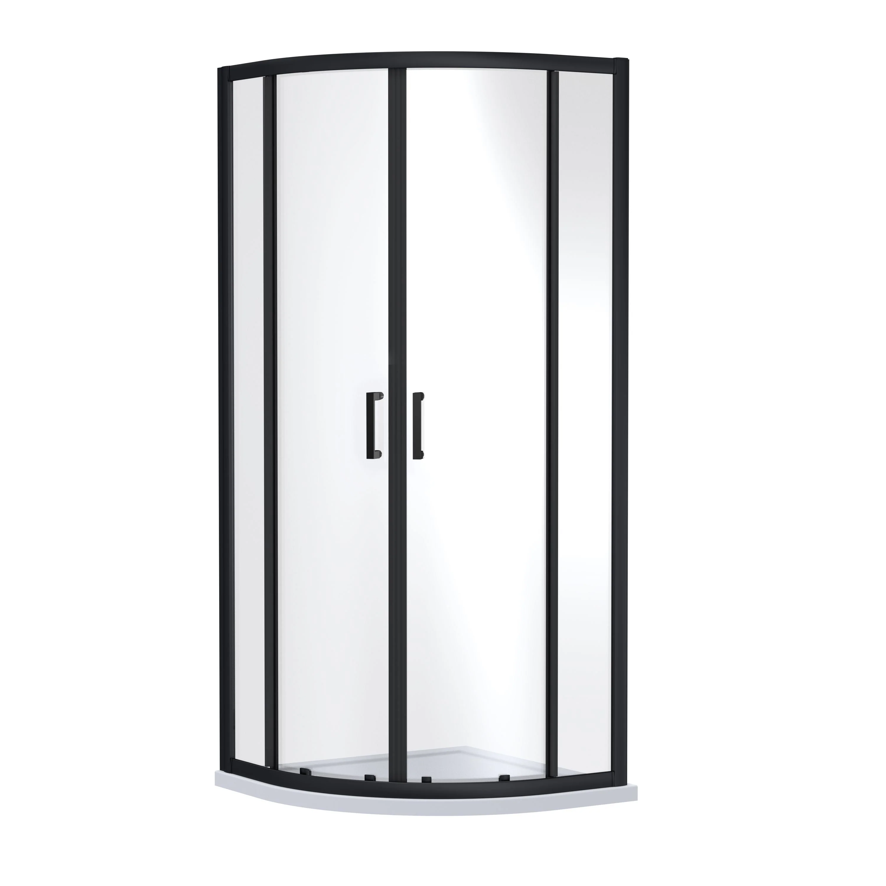 Deco Curved 500mm Satin Green Vanity & Black Quadrant Shower Enclosure Bathroom Suite - Image 6