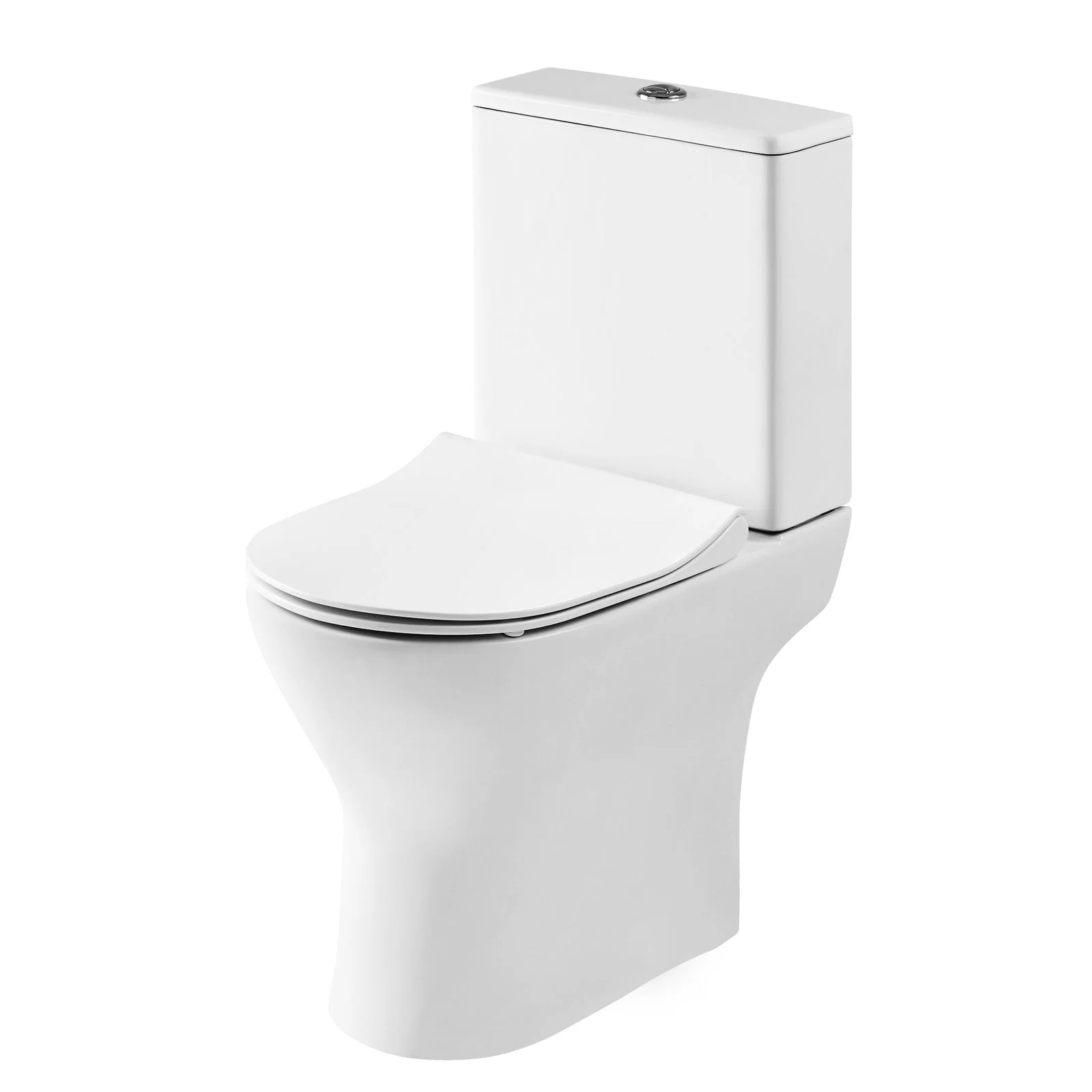 Deco Curved 600mm Satin White Vanity & Black Offset Quadrant Shower Enclosure Bathroom Suite - Image 5