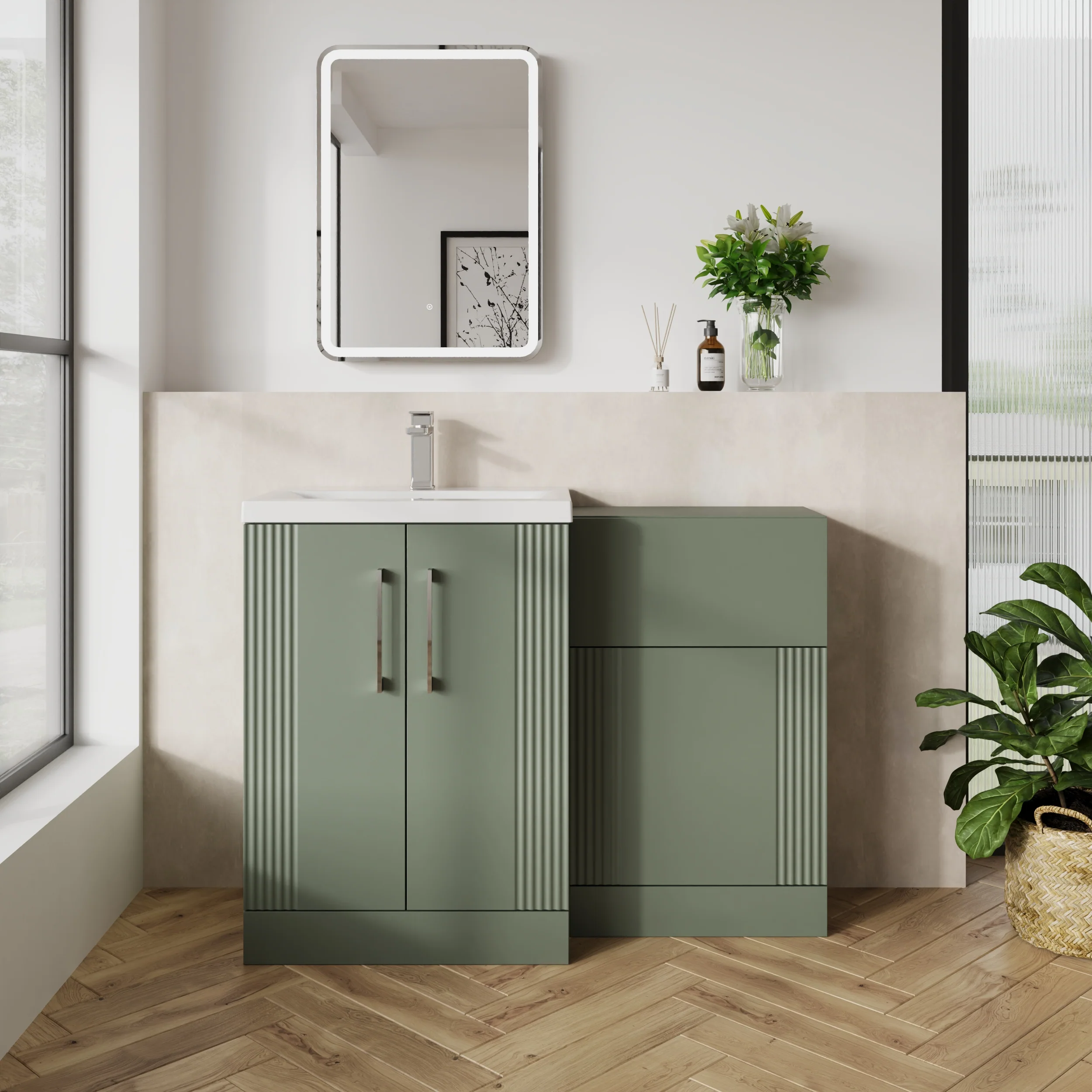 Deco Square 1000mm Combination Packs - Satin Green - Image 2