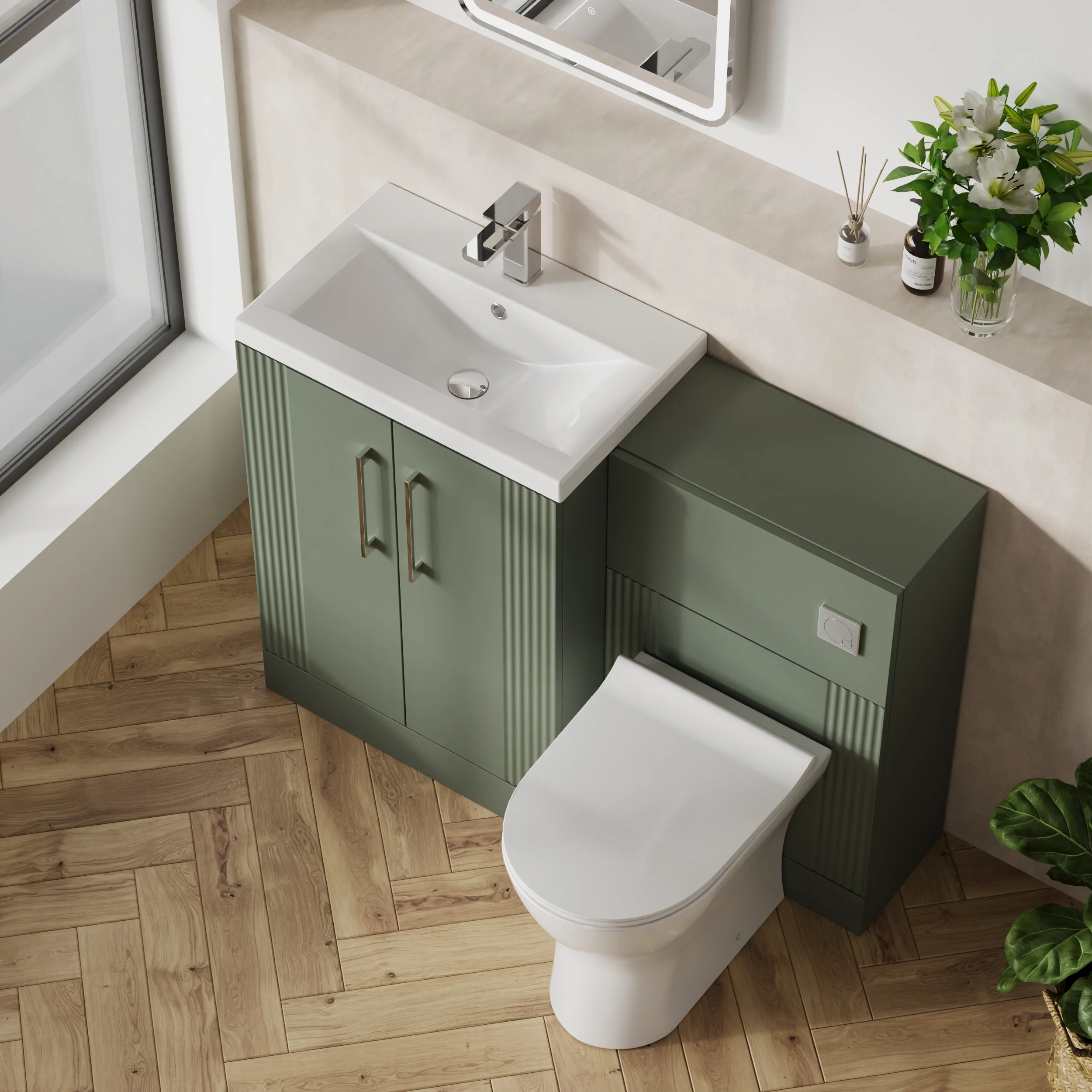 Deco Square 1100mm Combination Packs - Satin Green
