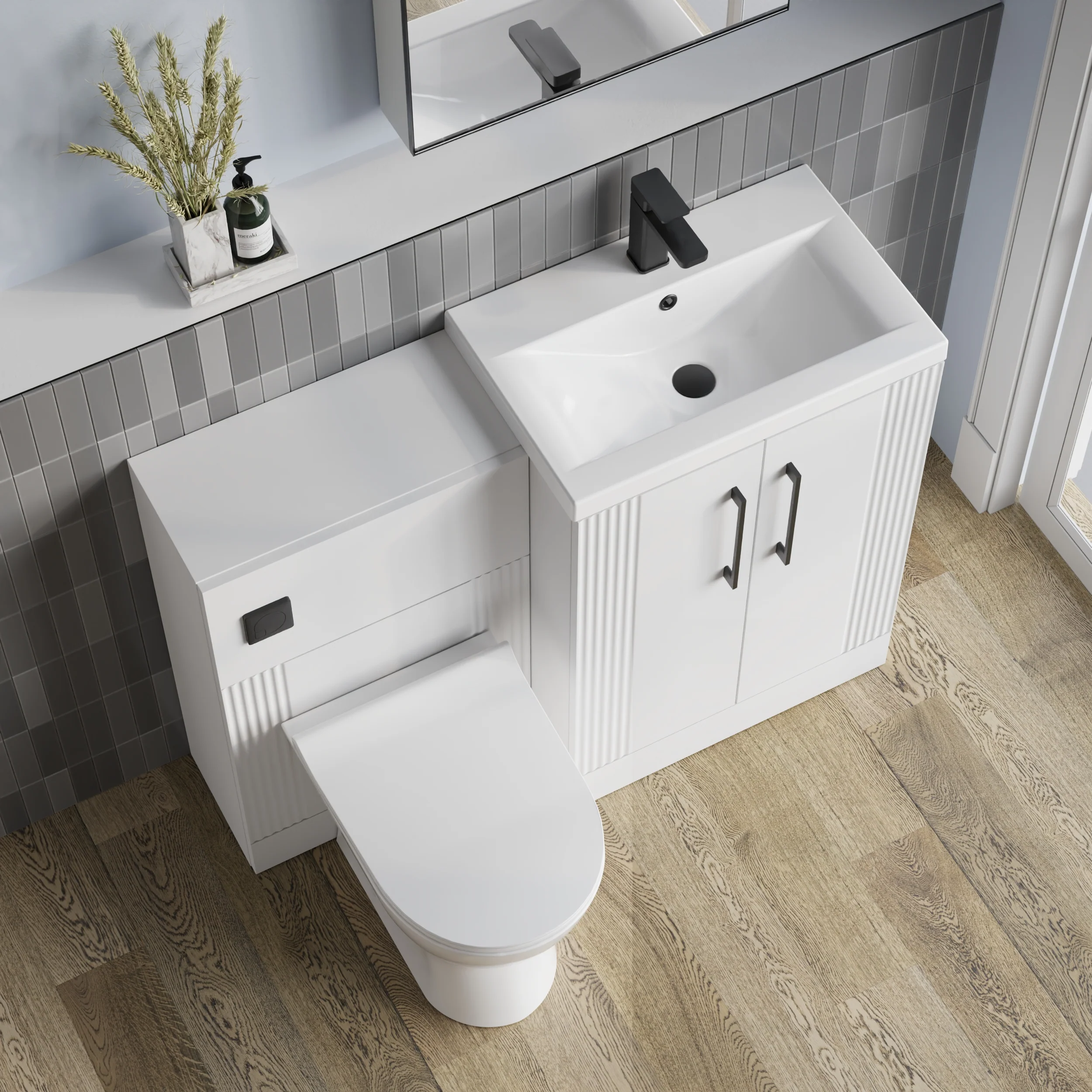 Deco Square 1100mm Combination Packs - Satin White - Image 3