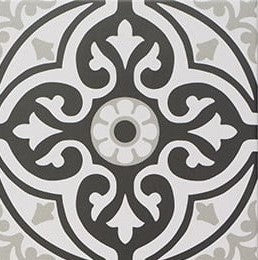 Décor French White-Black-Grey Porcelain Square Tile - Image 2