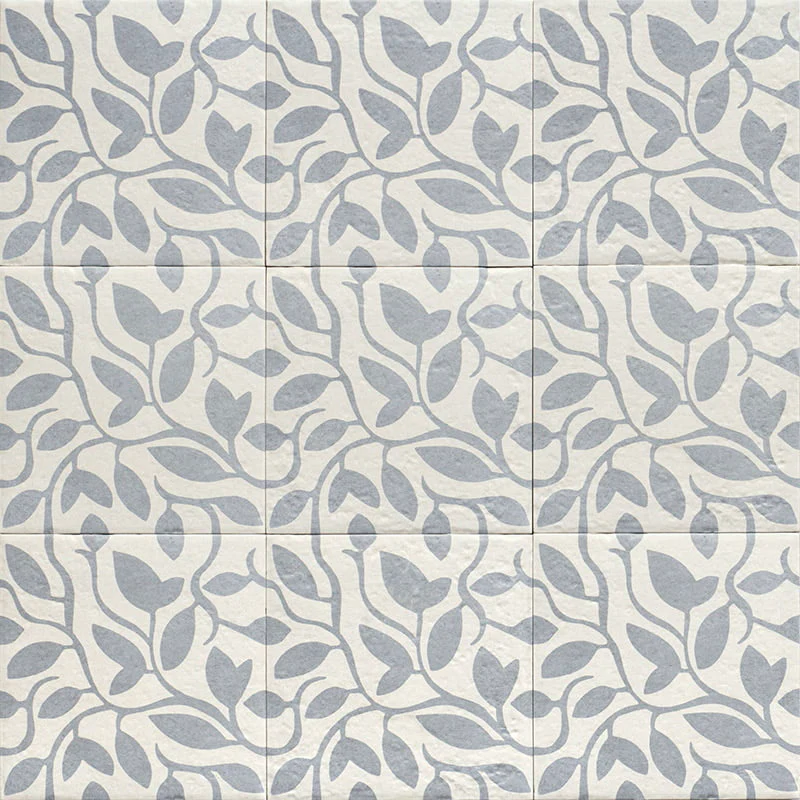 Décor Vine Blue Porcelain Square Tile - Image 4