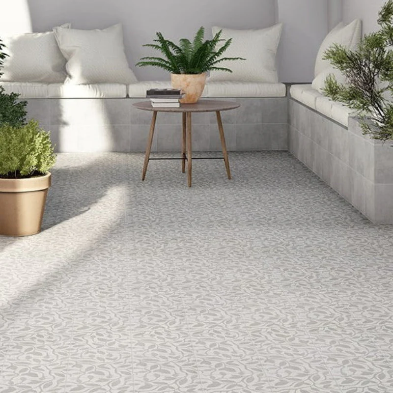 Décor Vine Grey Porcelain Square Tile - Image 2