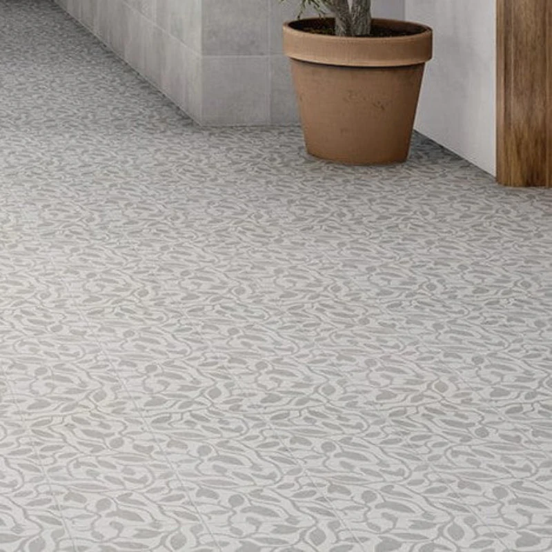 Décor Vine Grey Porcelain Square Tile - Image 3
