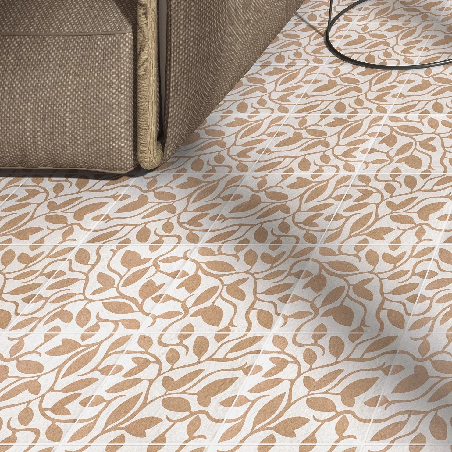 Décor Vine Terracotta Porcelain Square Tile - Image 3