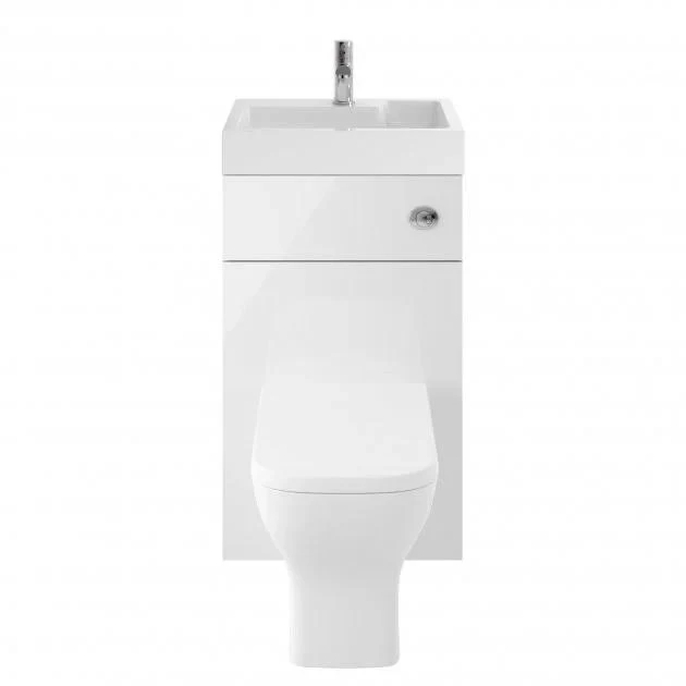 Deus 500mm Toilet and Basin Combination Unit - White