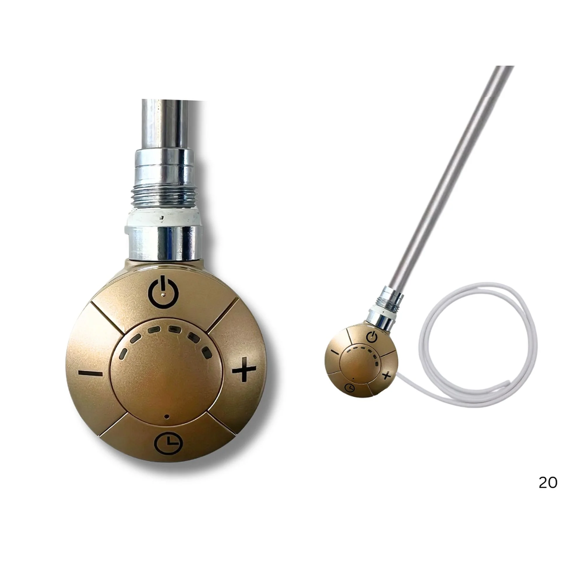 Digital Thermostat Heating Element 600w - Brushed Brass - Image 2