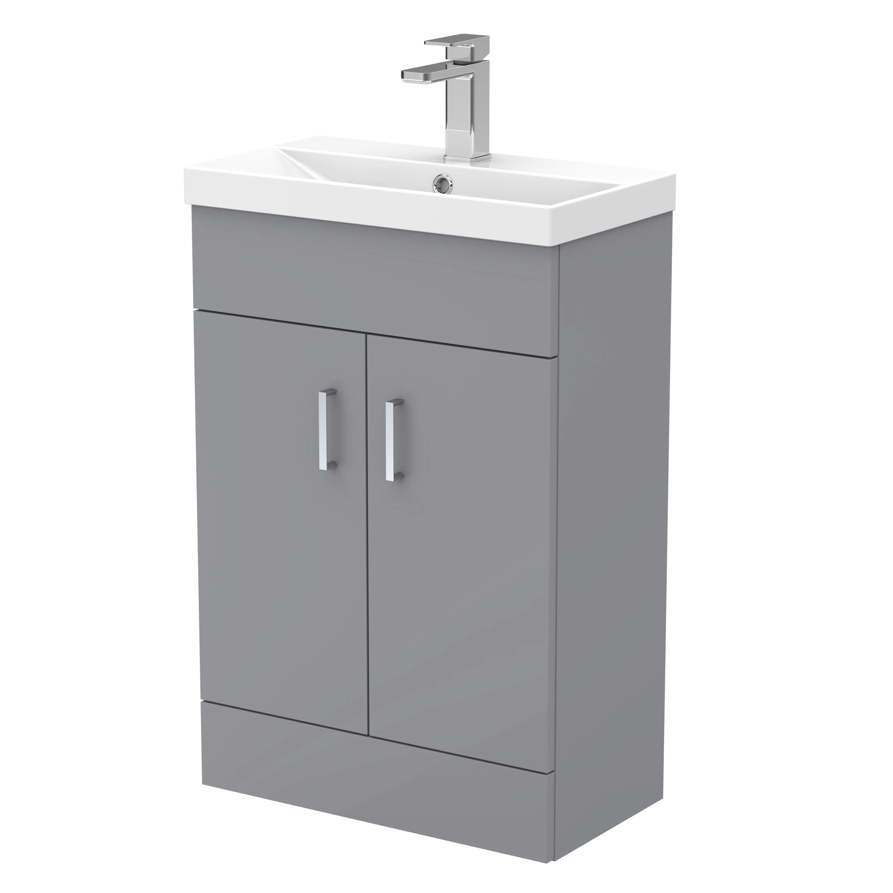 Dulin Floor Standing Vanity WC Combination Pack - Satin Grey - Image 8