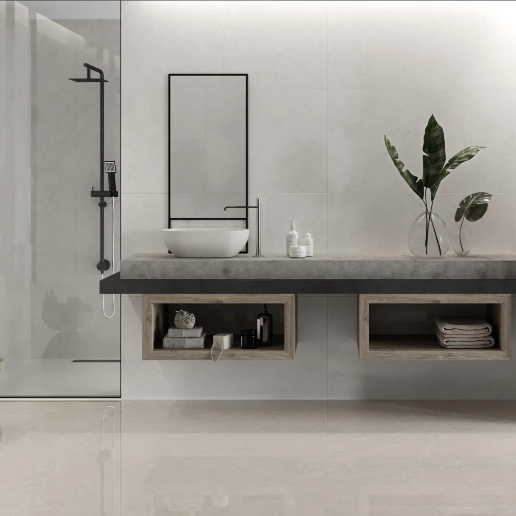 Duplina White Rectangle Porcelain Tile