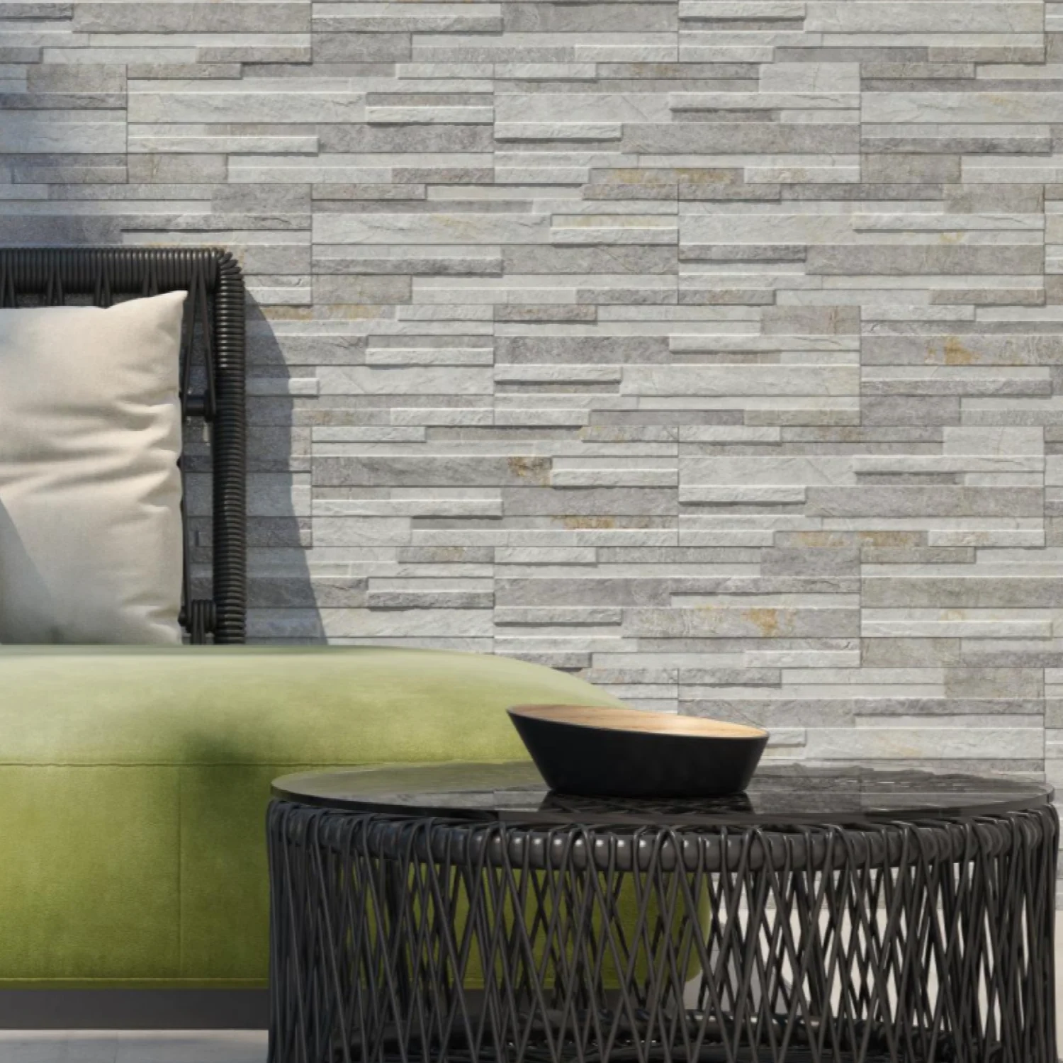 Echo Gris Rectangle Porcelain Tile