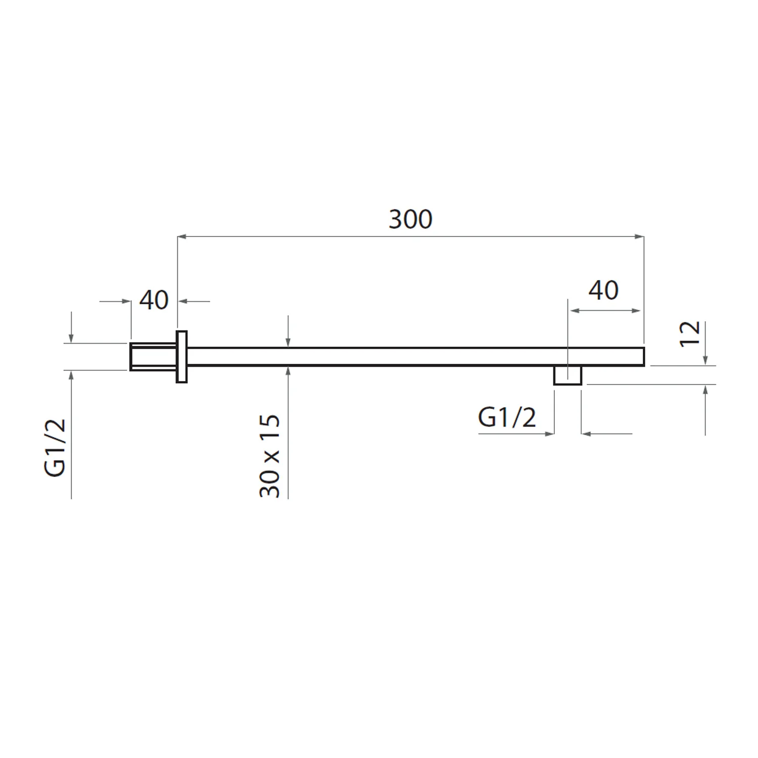 Eclipse Matt Black Concealed Thermostatic Kit with Square Shower Head - Image 4