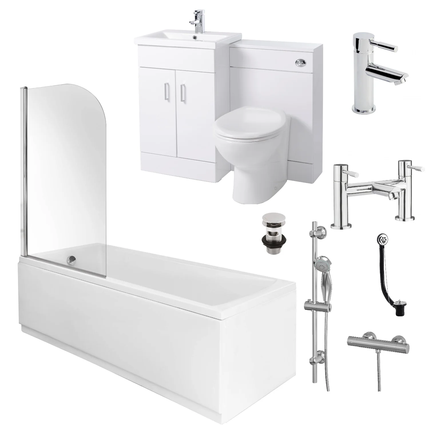 Eden Combination Complete Shower Bathroom Suite