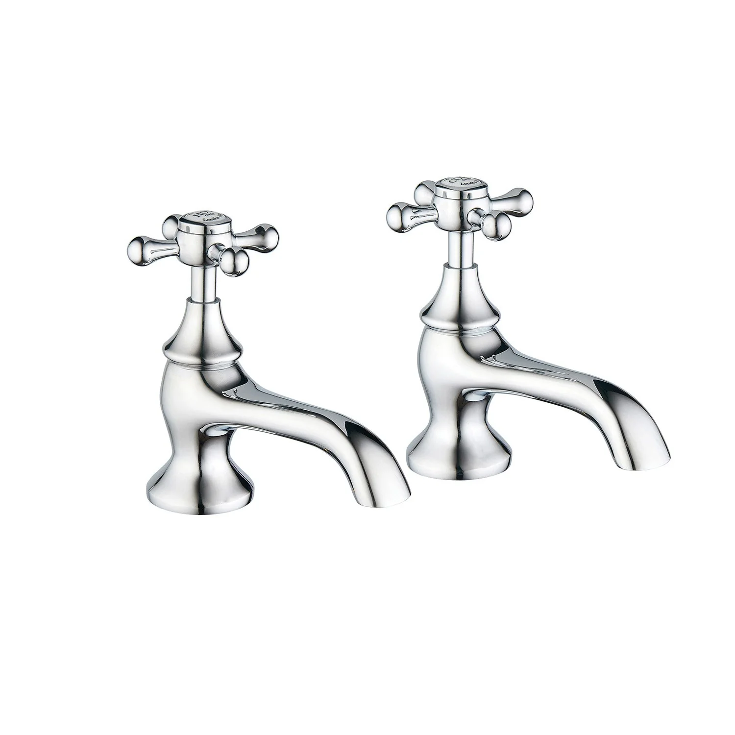 Edwardian Basin Taps – Chrome