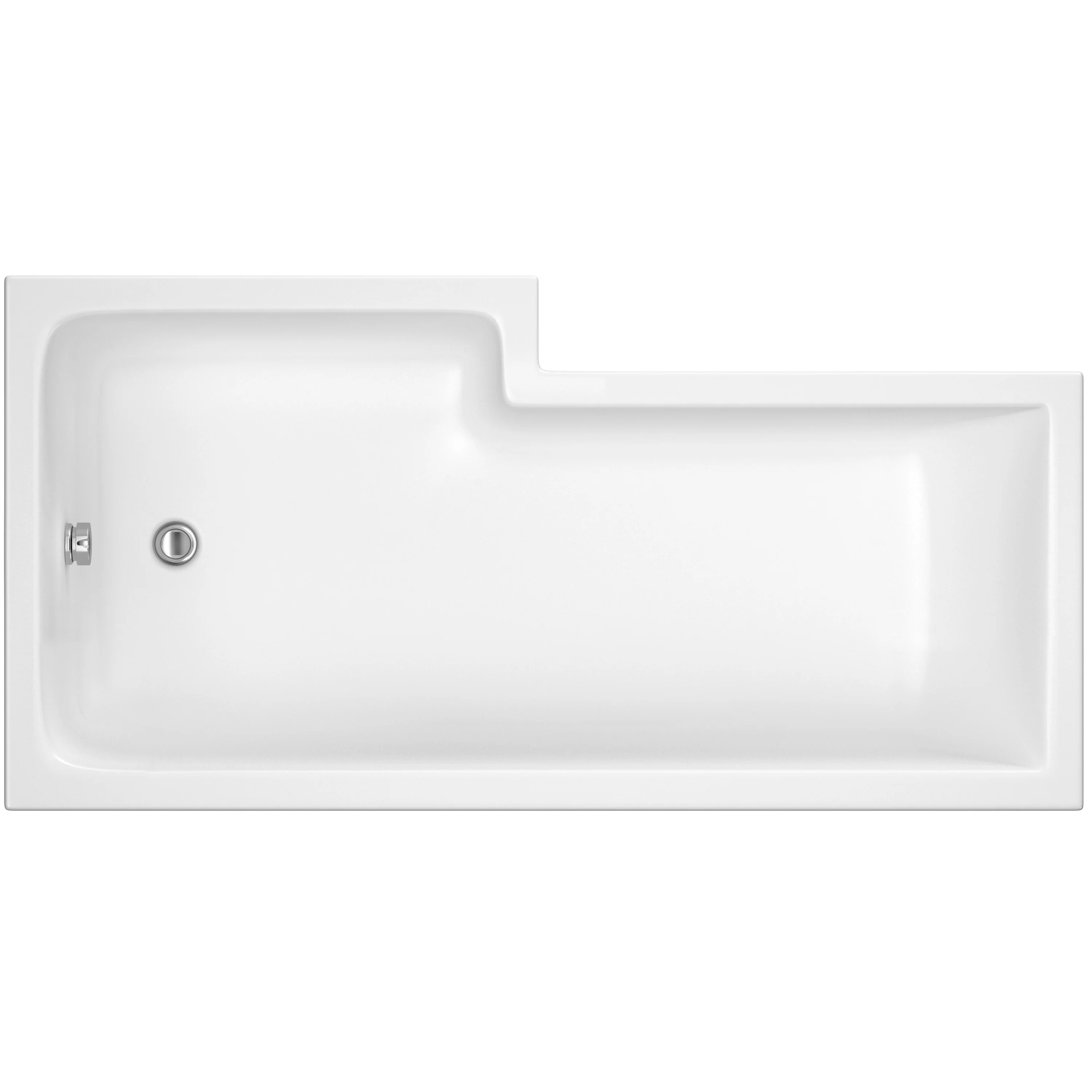 L-Shaped 1600 x 850 Shower Bath - Image 12