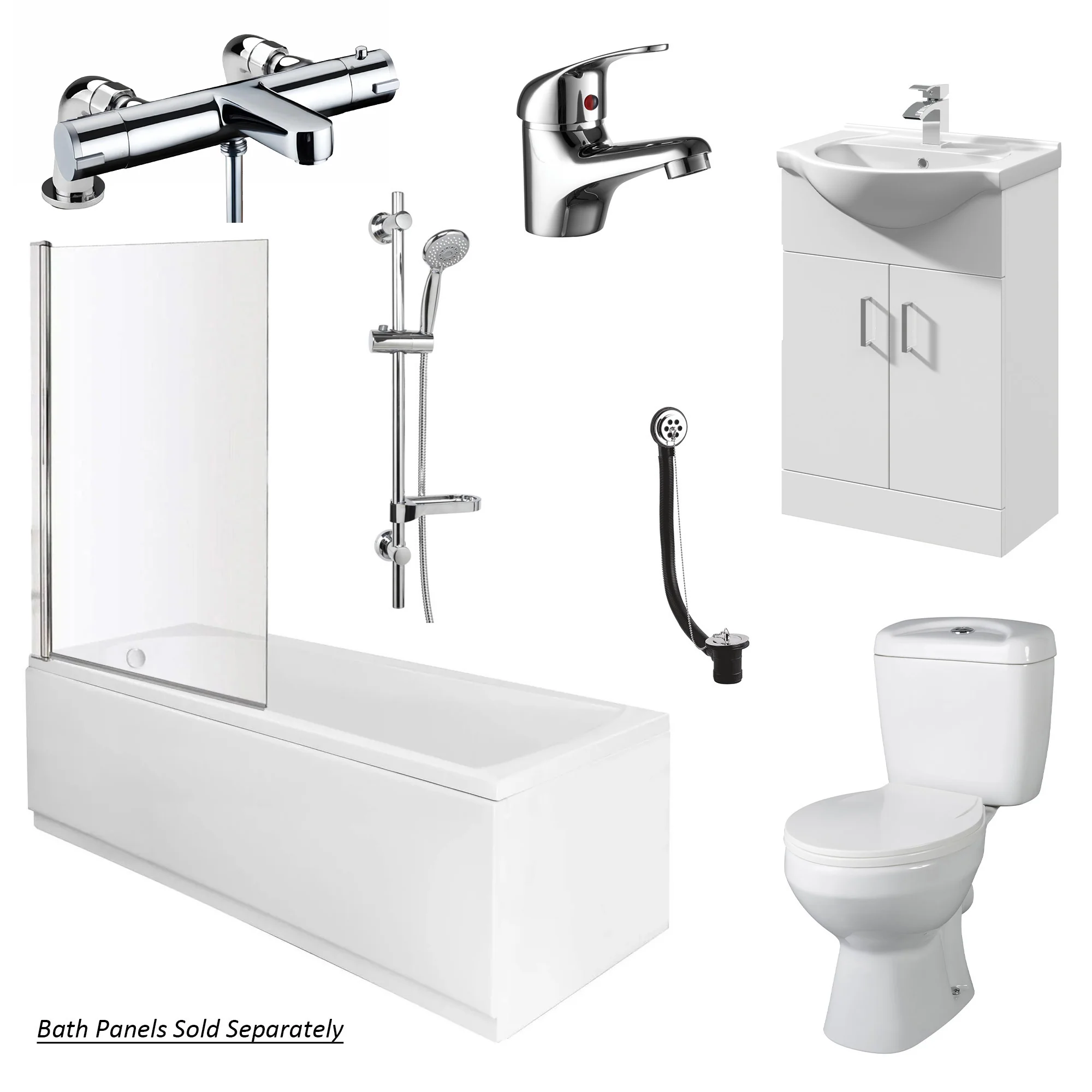 Equate Shower Vanity Bathroom Suite - 1500 x 700