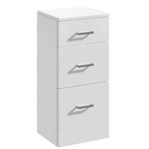 Floor standing 1250mm White Basin Vanity Storage Unit Set - Image 3