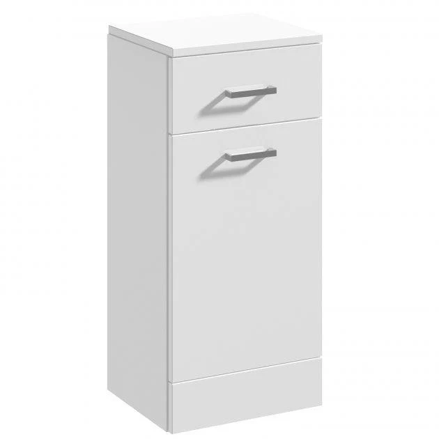 Floor standing 1350mm White Basin Vanity Storage Unit Set - Image 4