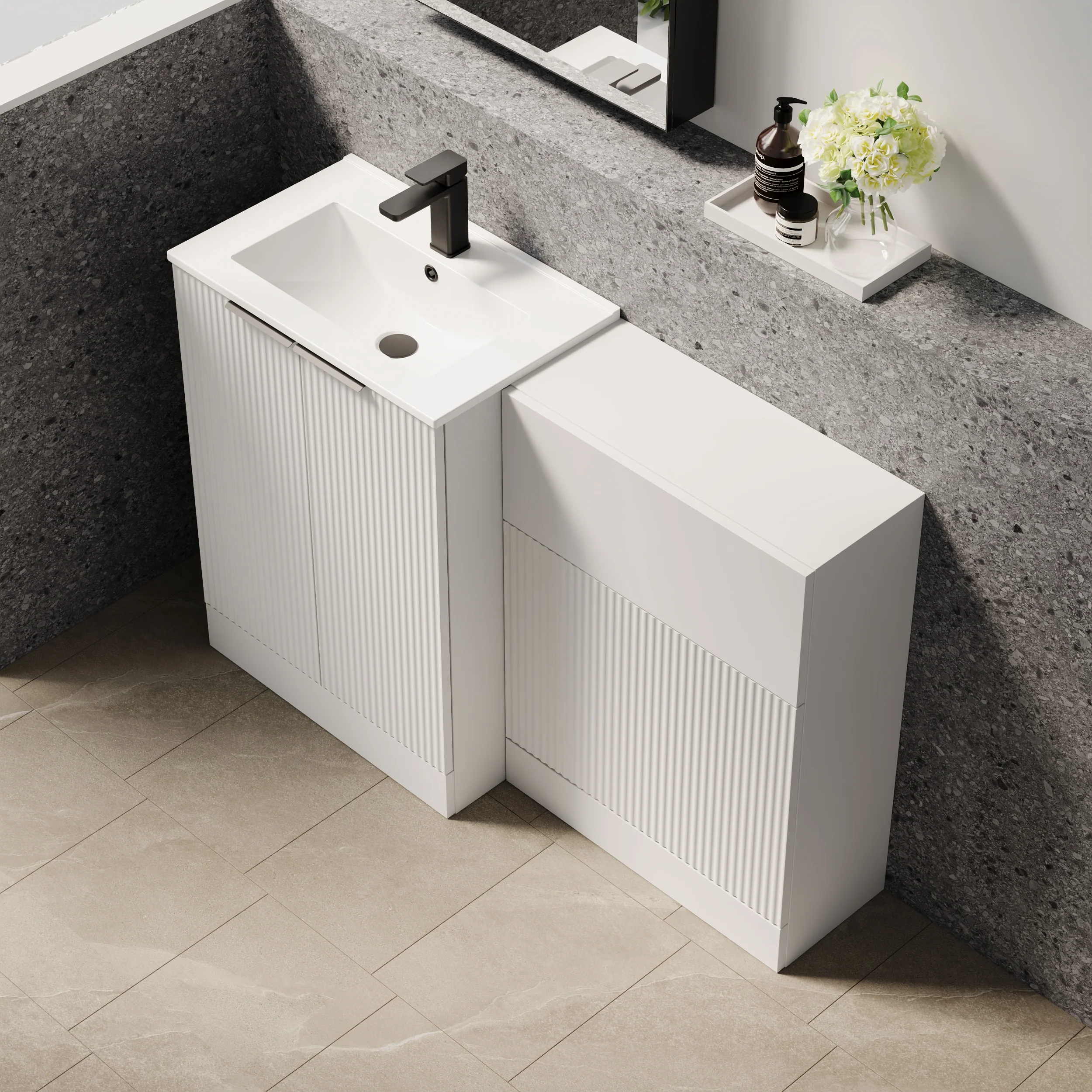 Doric Fluted Combination Packs - Satin White - Image 11
