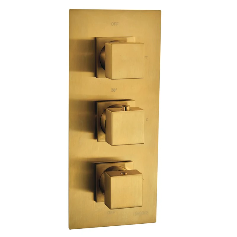Hadley Shower Bathroom Suite - Brushed Brass - 1600 x 700 - Image 5