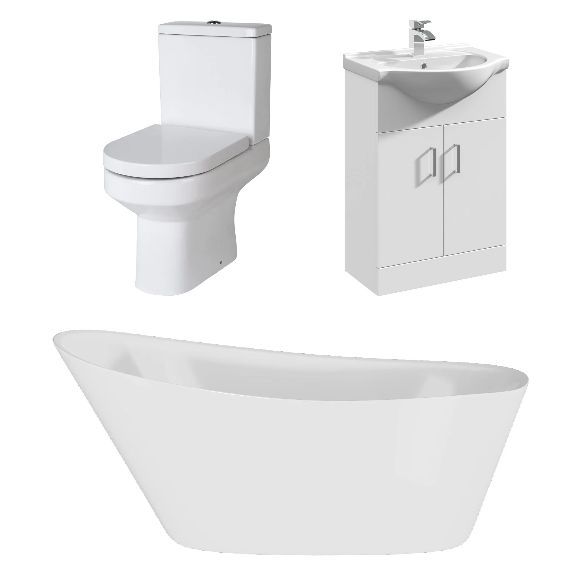 Harmony Freestanding Serenity Slipper Vanity Bath Suites - 1500 x 750