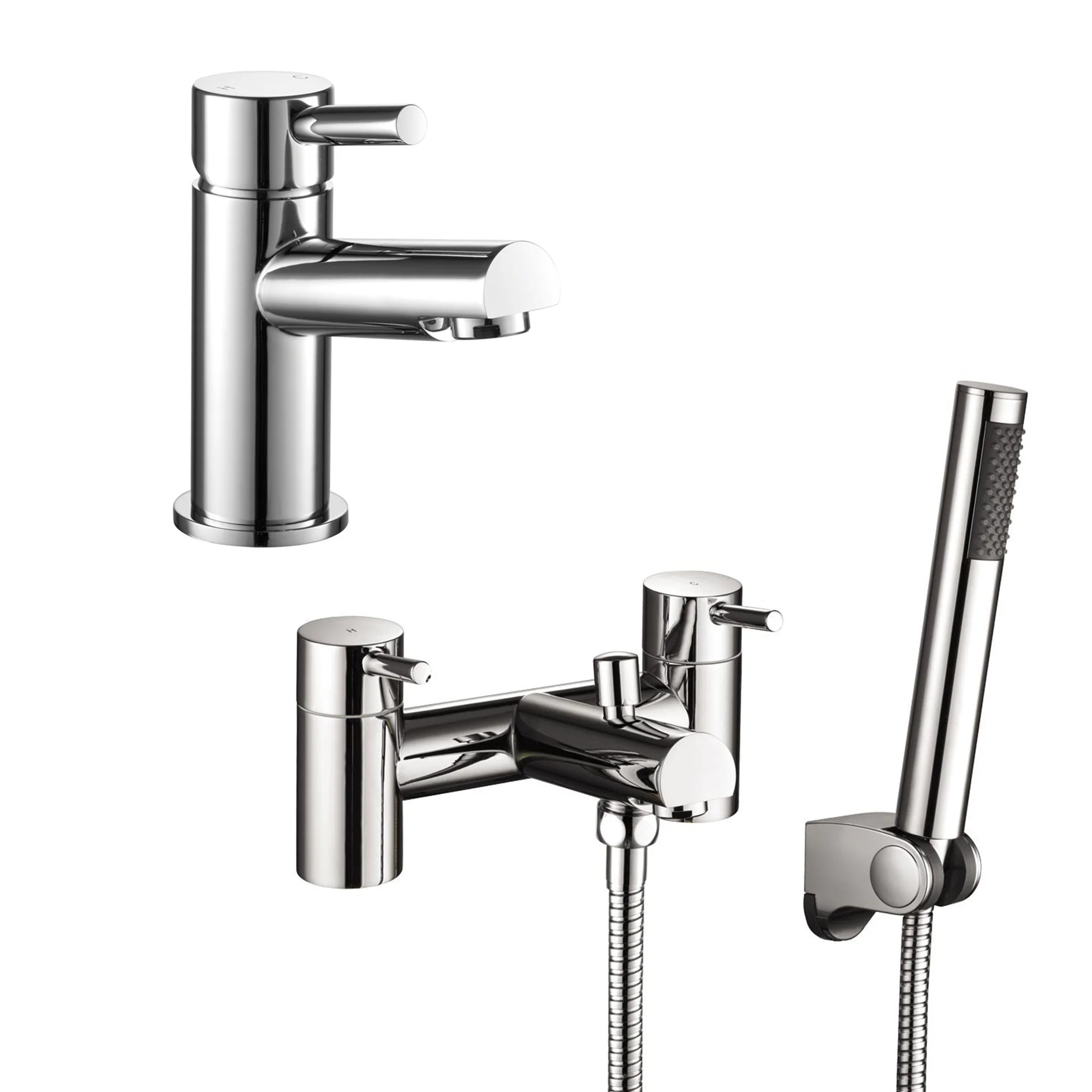 Harrow Mini Mono Basin Mixer & Bath Shower Mixer Packs - Chrome