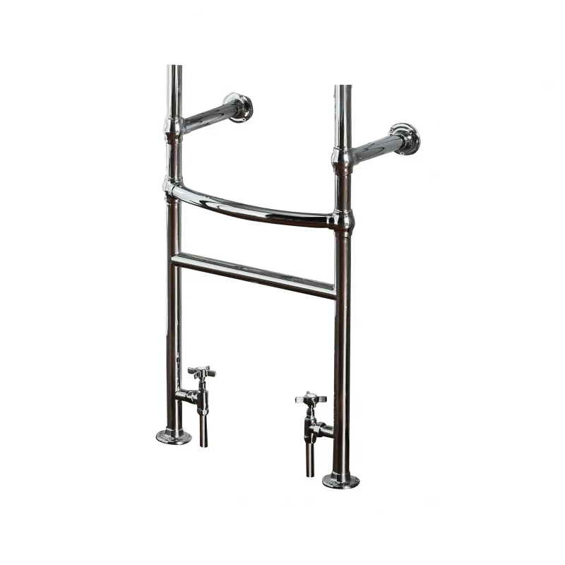 Holborn Heated Washstand With Basin And Towel Rail - 500mm 2TH - Chrome - Image 2