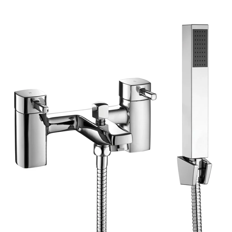 Holborn Bath Shower Mixer with Slider Rail Kit - Chrome - Image 3