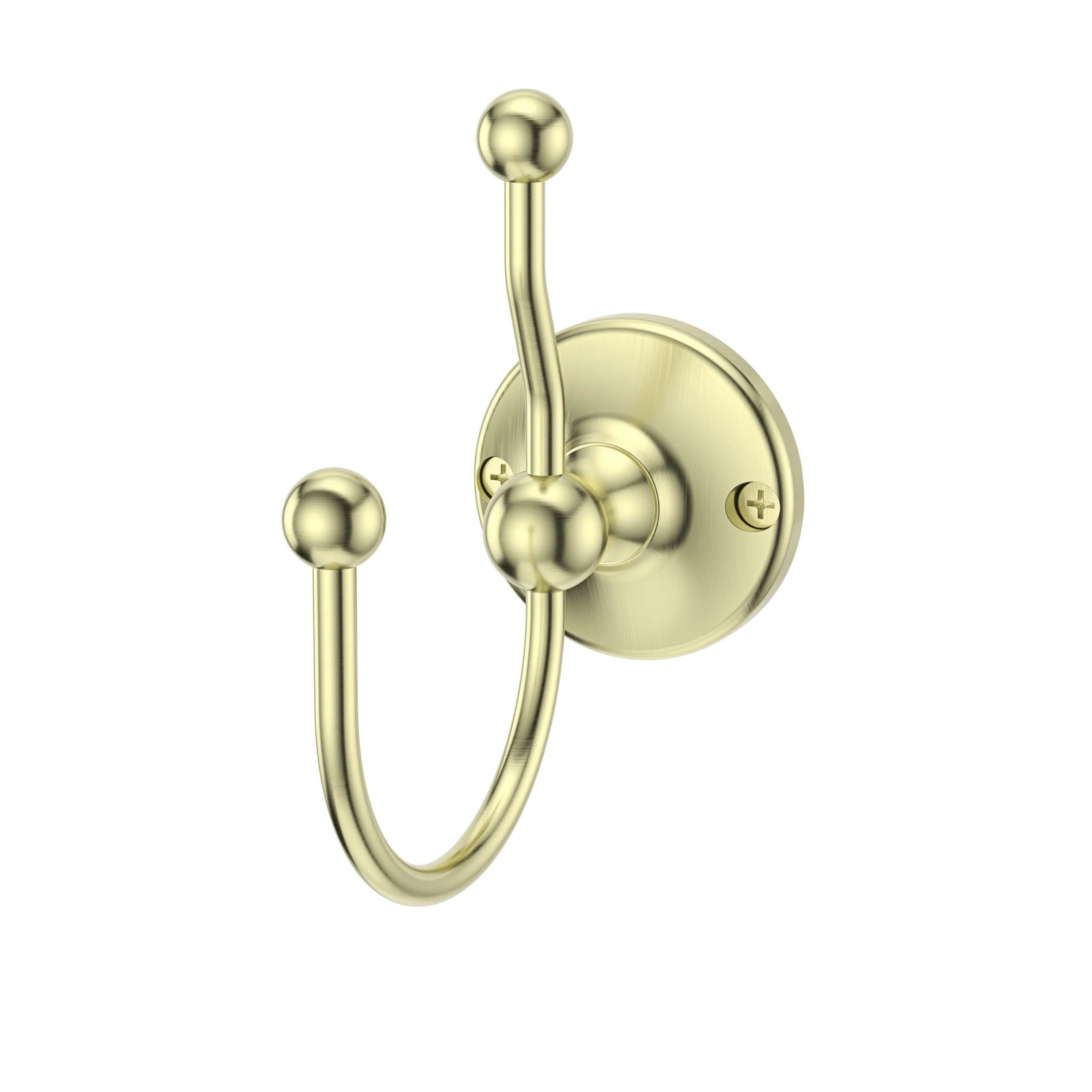 Holborn Double Robe Hook- Brushed Brass