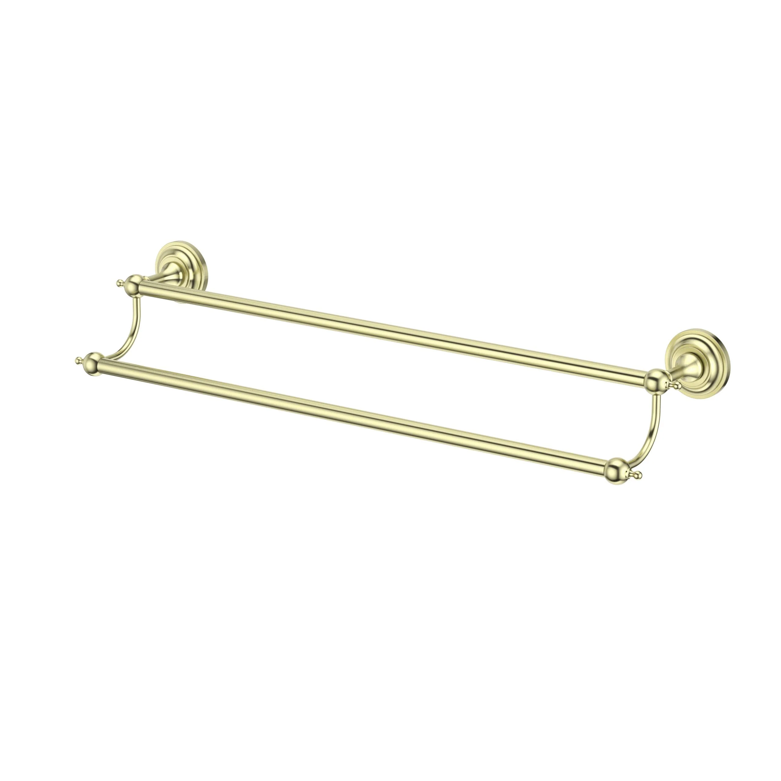 Holborn Double Towel Rail – Brushed Brass